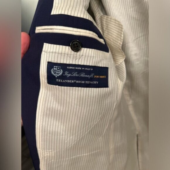 Club Monaco Loro Piana Zelander Fabric Blue Blazer Jacket - Picture 5 of 7